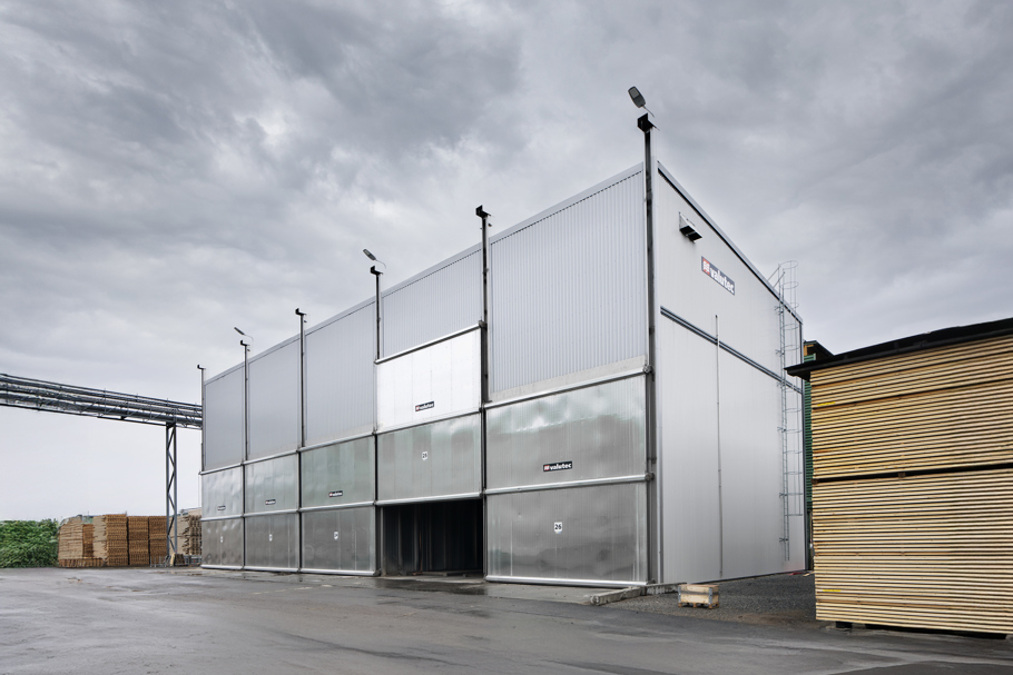 Utsidan av en truckmatad kammartork från Valutec.