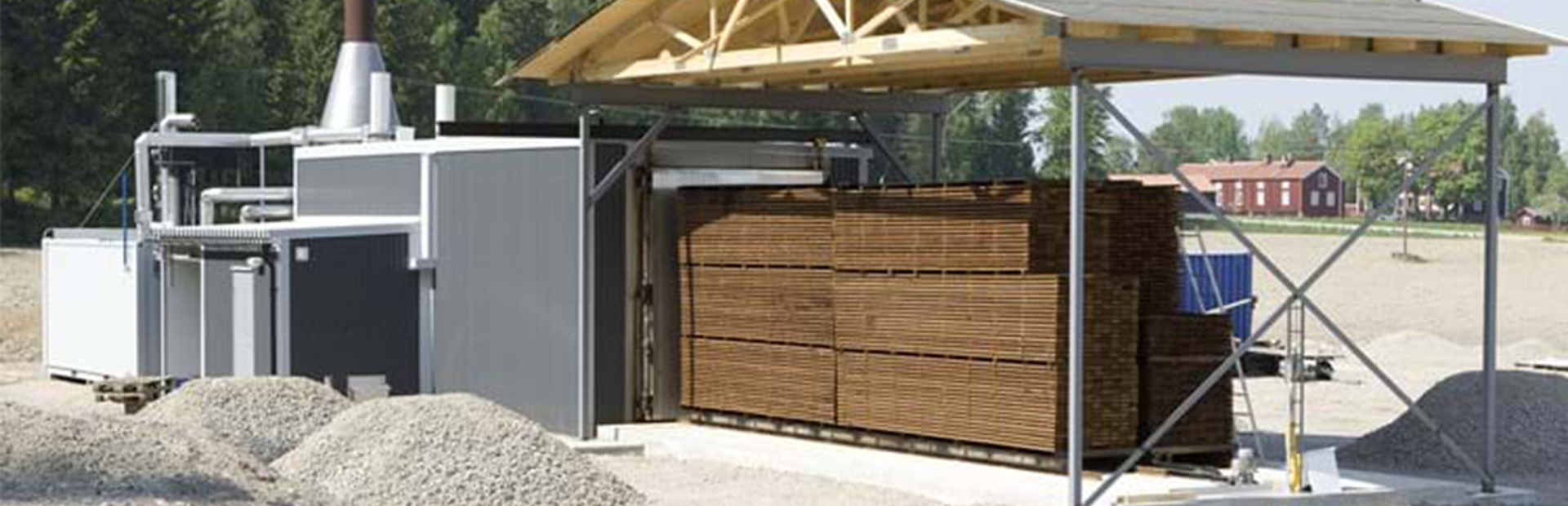 Valutec högtemperatur batchtork hos Heatwood.